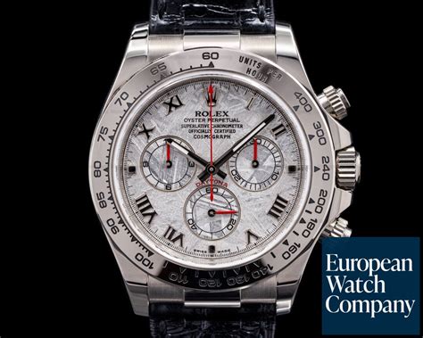 Rolex Daytona White Gold Meteorite Dial Full Set Original